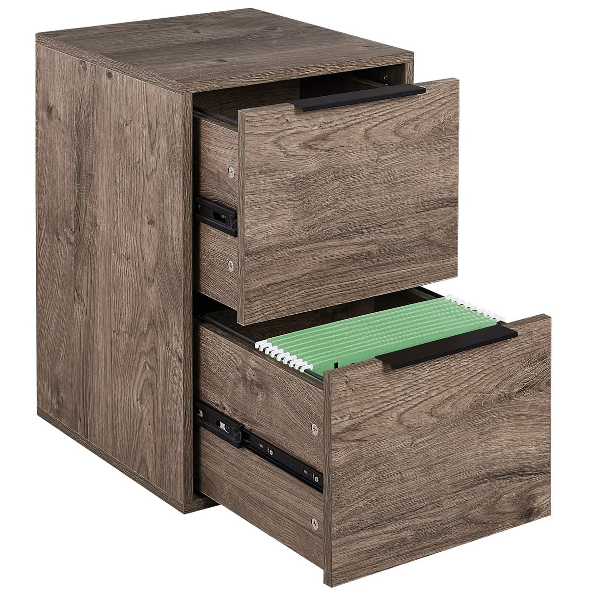 LUCYPAL 2 Drawer Wood File Cabinet,Wooden Storage Filing Cabinet with Hanging Bars for Letter Size and Home Office,Under Desk File Cabinet Assembly Required (Grey) LUCYPAL