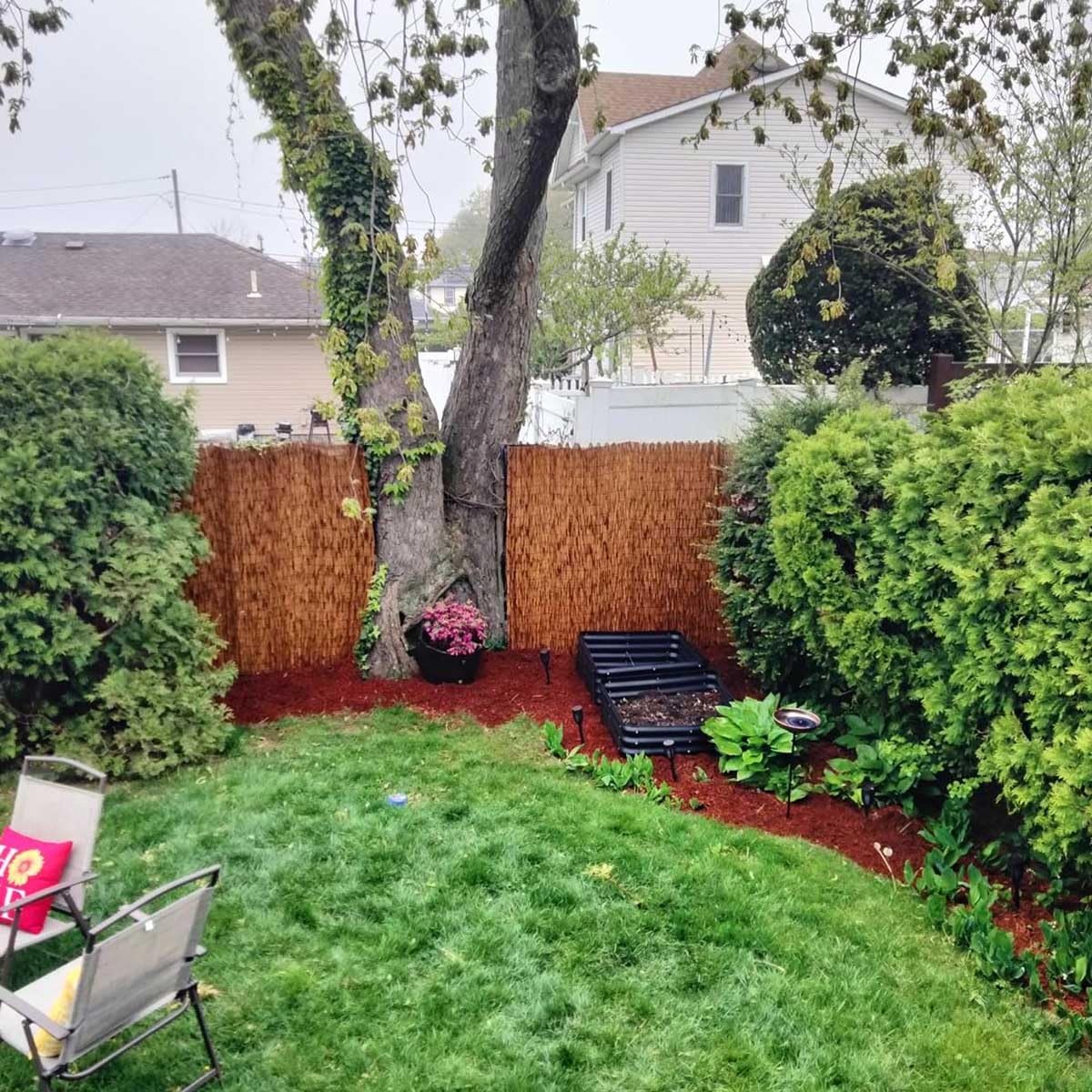 Bamboo Fence Rolls 1-8 Feet High X 1-50feet Length Bamboo Privacy Screen Prevent Leaves Falling Off Decorative Fencing for Outdoor Garden Natural Bamboo Fencing Roll for Balcony Window Indoor Outdoor WoodArtSupply