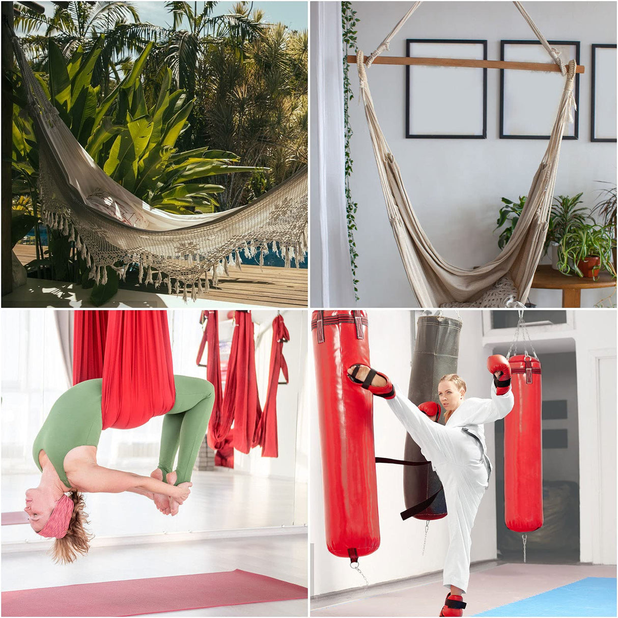 ABuff 1100 lb Heavy Duty Hammock Hanging Kit for Hammock Stands, Yoga & Brazilian Hammocks Hooks, 2-Pack Swing Chair Hammocks Ceiling Fan Sandbag Hook Load-Bearing Hook Shade Net Diamond Fixing Hook ABuff