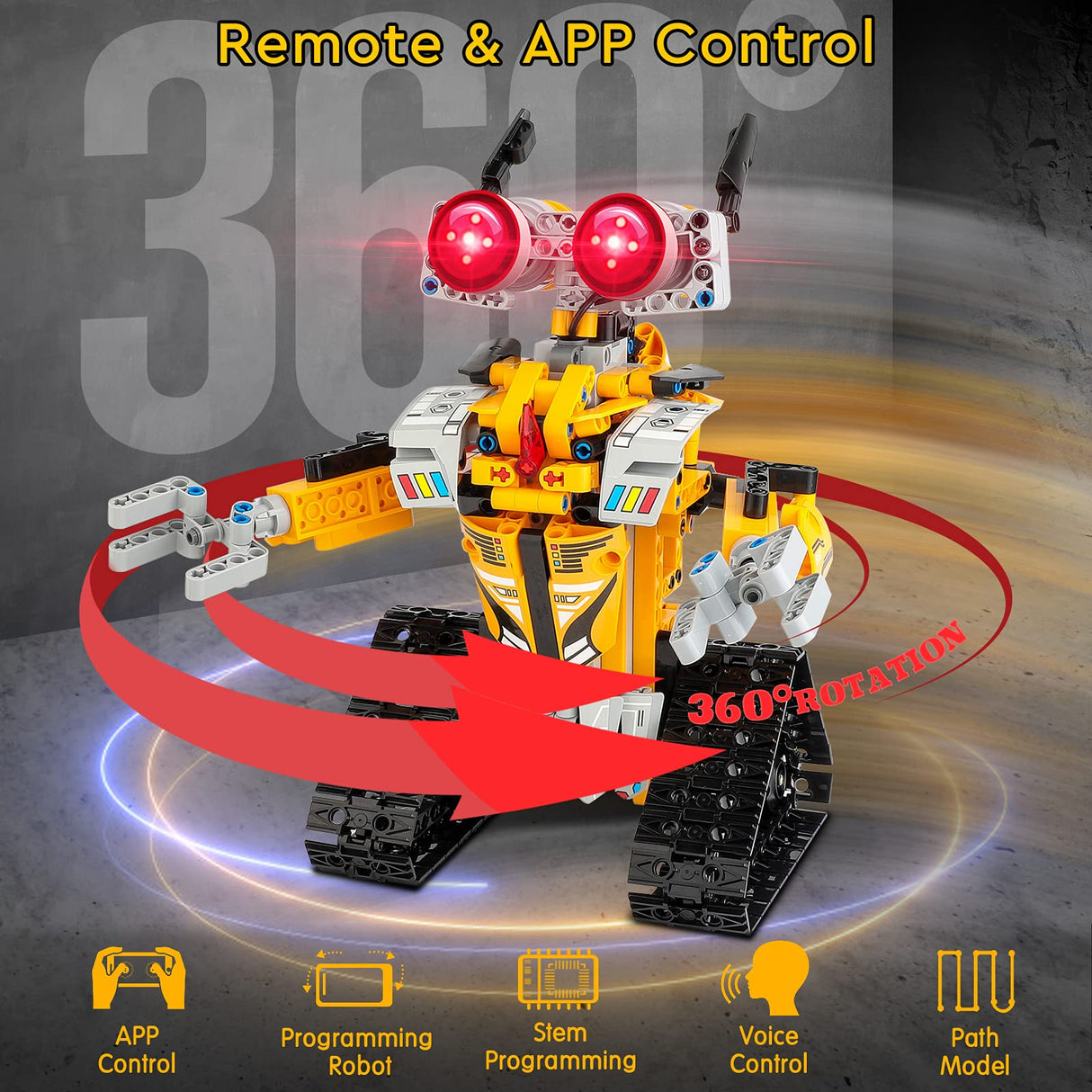 Sillbird Robot Building Kit with Remote Control STEM Gifts for Boys Age 8-13, Coding Buildable Robotic Technic Toys for Kids Birthday with 468 Pieces Sillbird