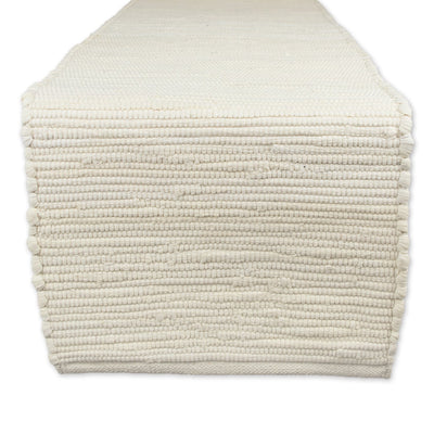 DII Handmade Chindi Tabletop, Reversible and Machine Washable, Table Runner, 14x72, Natural