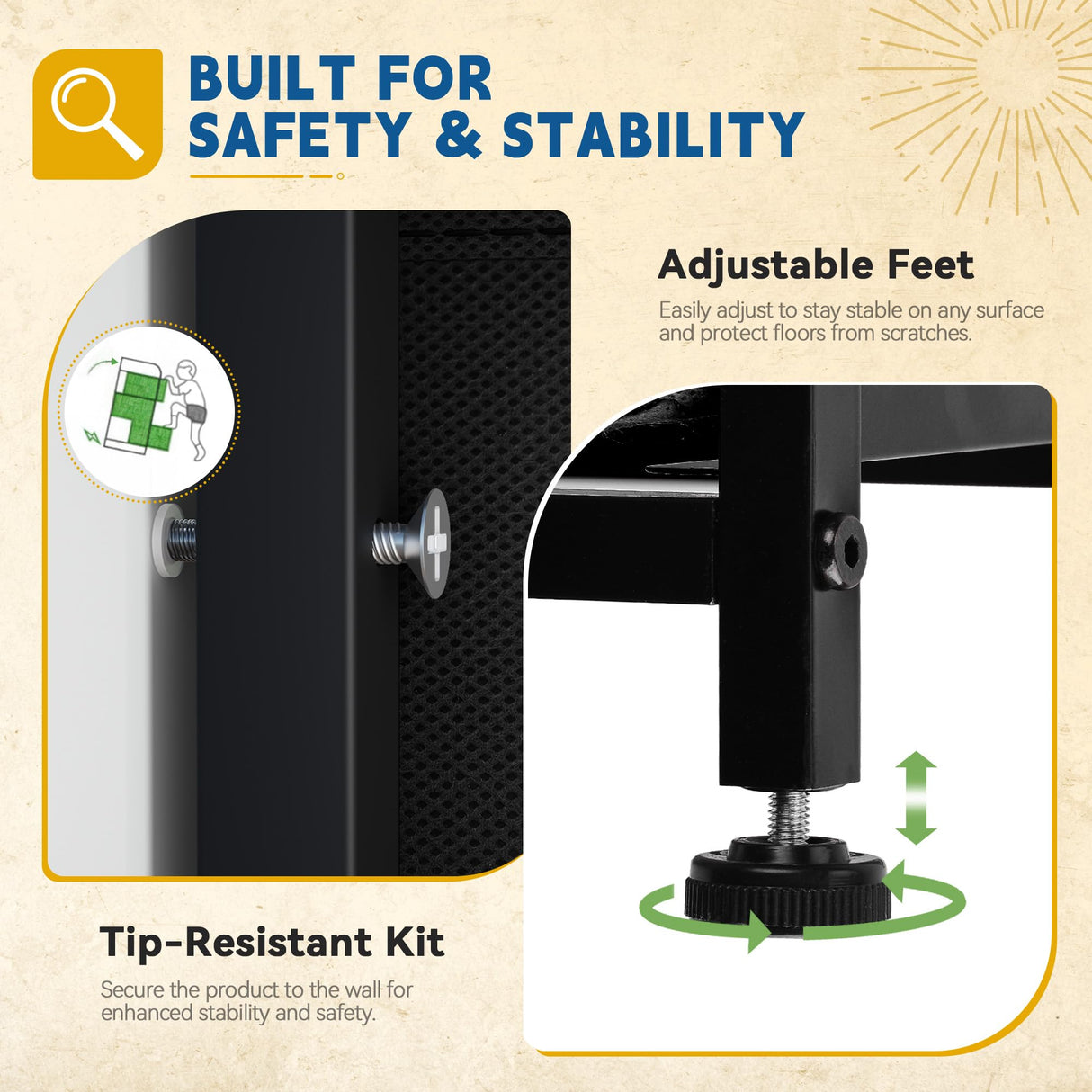 DWVO Fabric Dresser for Room, Tall Storage 8 Drawers, Black Dresser & Chest of Drawers, Storage Drawer Organizer for Closet, Living Room DWVO