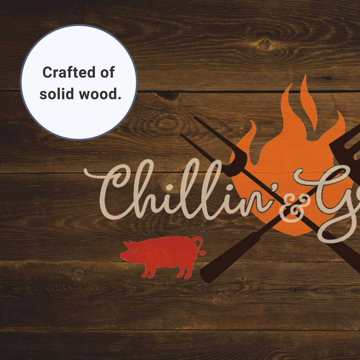 Let’s Make Memories Personalized Serving Tray - Chillin’ & Grillin’ - for Backyard Chefs - Unique Entertaining Essential - Customize Title, Message Let's Make Memories