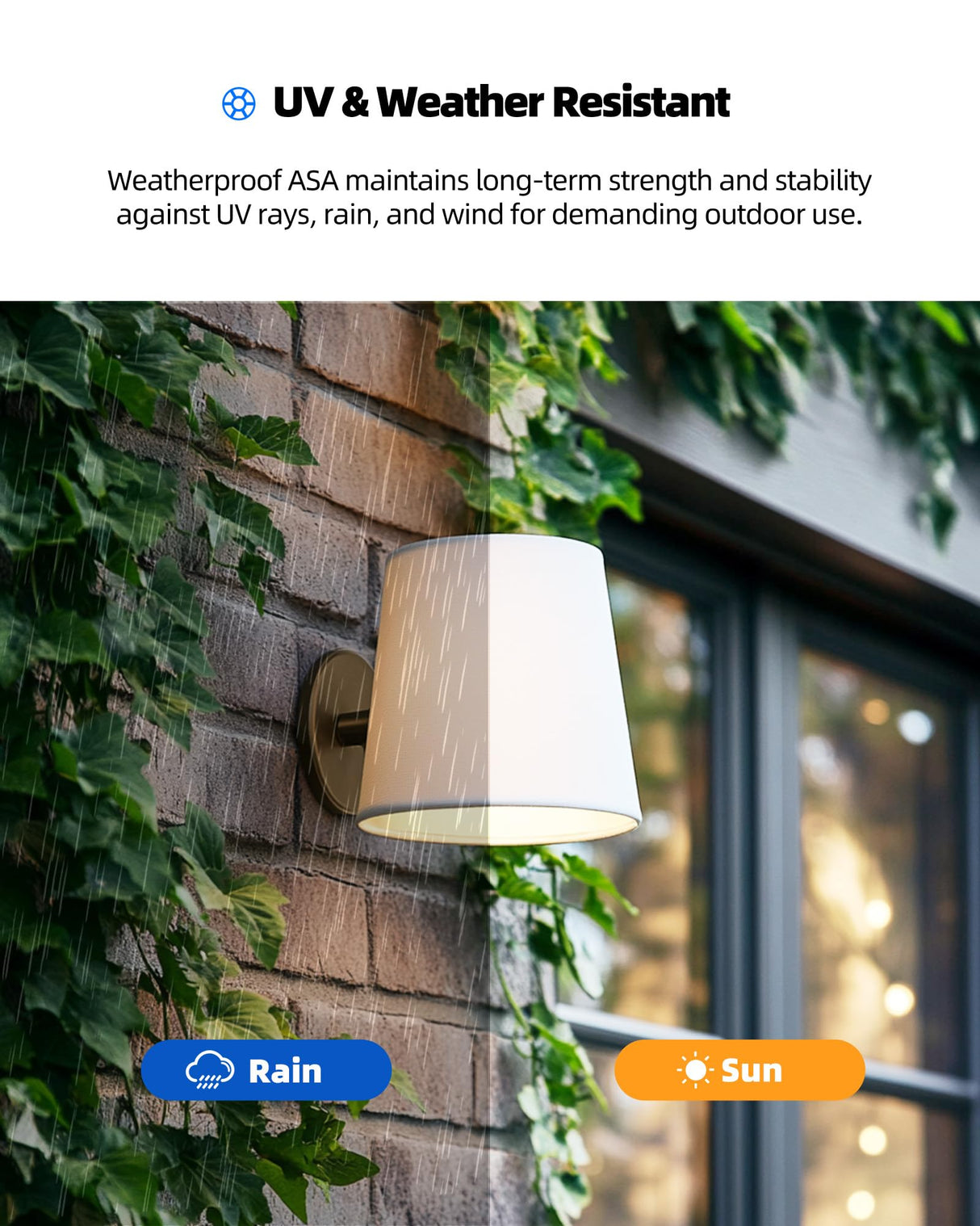 Inslogic ASA Filament 1.75mm, UV & Weather Resistant 3D Printer Filament, High-Strength & Heat-Resistant, Smooth Printing with Low Warping, Ideal for Outdoor Use, 1kg (2.2lbs) Spool, White Inslogic