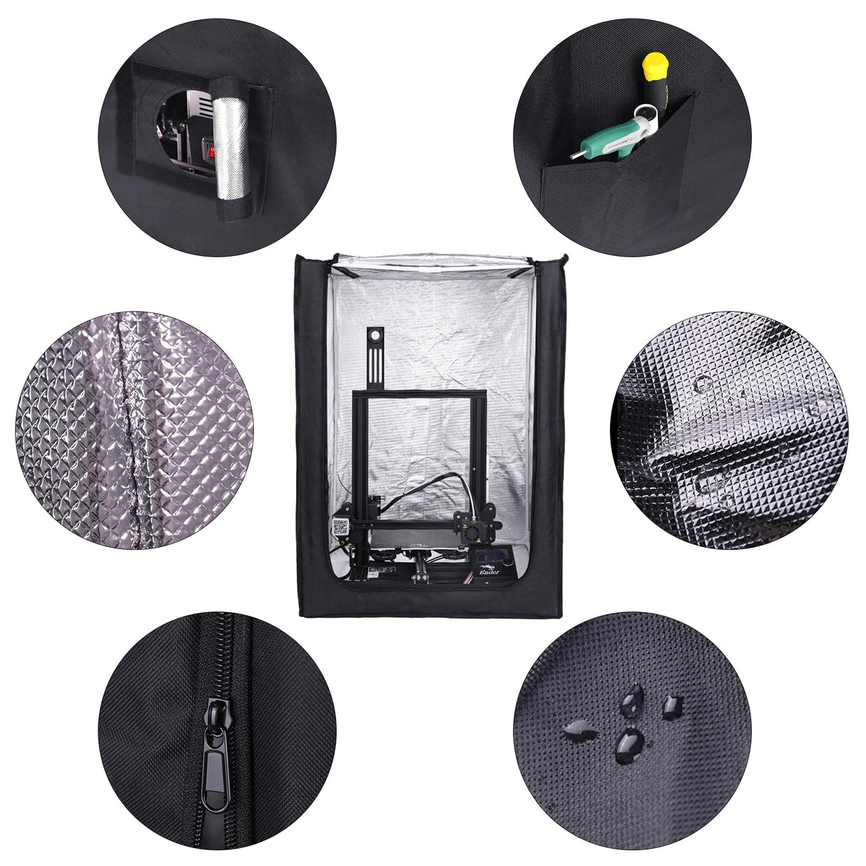 3D Printer Enclosure, 3D Printing Fireproof and Dustproof Tent for Ender 3/Ender 3V3/Ender 3V3 SE/Ender 3 S1 Pro Comgrow