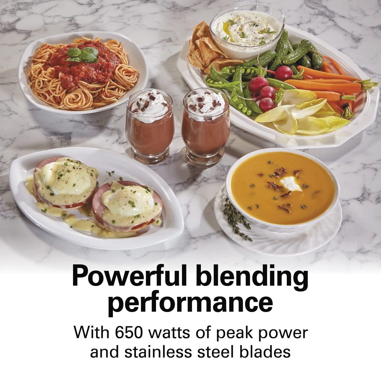 Hamilton Beach MultiBlend Smoothie Blender with 4 Shatterproof BPA Free Jars and Lids; Large 32oz Jar, 8oz Grinder for Nuts & Spices, and 2 Portable Travel Cups, 650 Watts, Black and Stainless (52400) Hamilton Beach