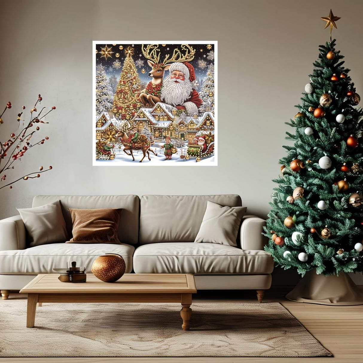 Christmas Diamond Art Kits for Adults,Special Shaped Diamond Painting Kits for Beginners,5D DIY Santa Claus Paint by Diamonds Dot Crystal Gem Art Painting Kit, for Home Wall Decor 11.8x11.8inch GXGLLPZBY