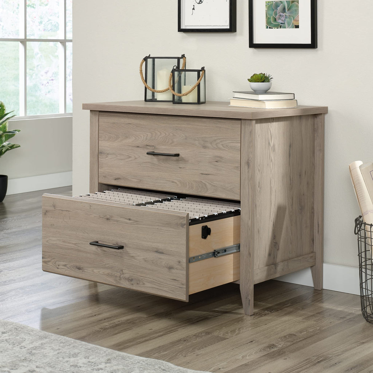 Sauder Summit Station 2-Drawer Lateral File Cabinet, L: 33.86" x W: 20.87" x H: 29.02", Laurel Oak Sauder