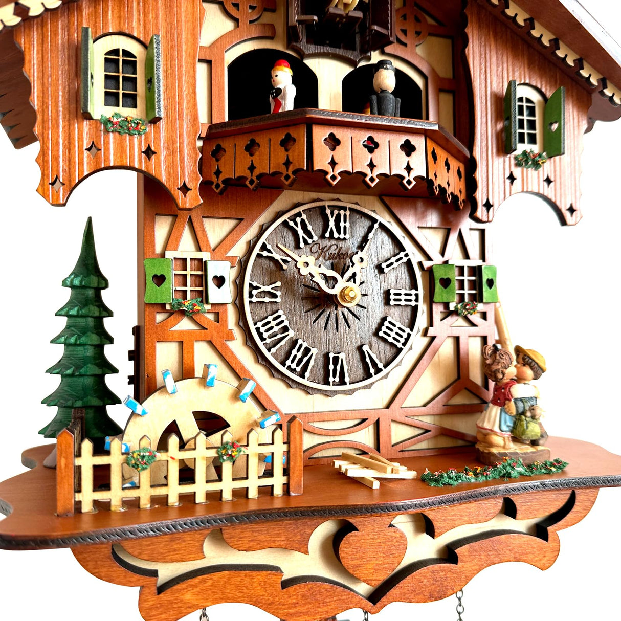 RUAIGRD Traditional German Style Cuckoo Clock Black Forest House Clock with Moving Wood Kids RUAIGRD