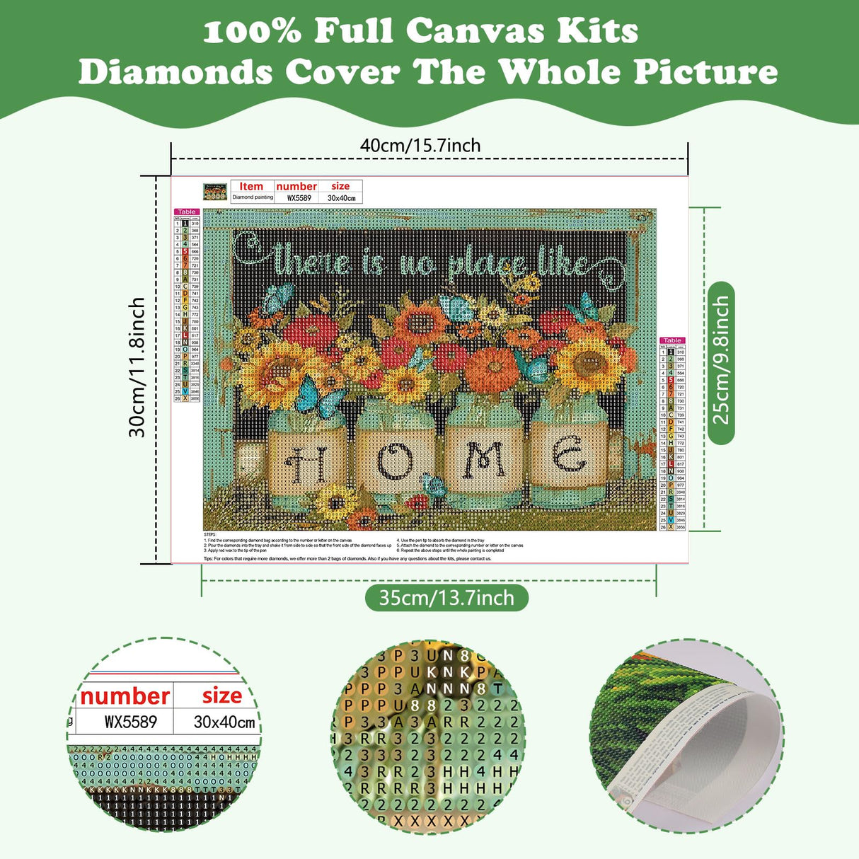 SENQAO Sunflowers Diamond Art Kits for Adults Full Drill Sunflowers Bottle Diamond Art Kits, 5D DIY Diamond Art Kits Fall Diamond Art Kits for Home Wall Decor 12x16 Inch (Home) SENQAO