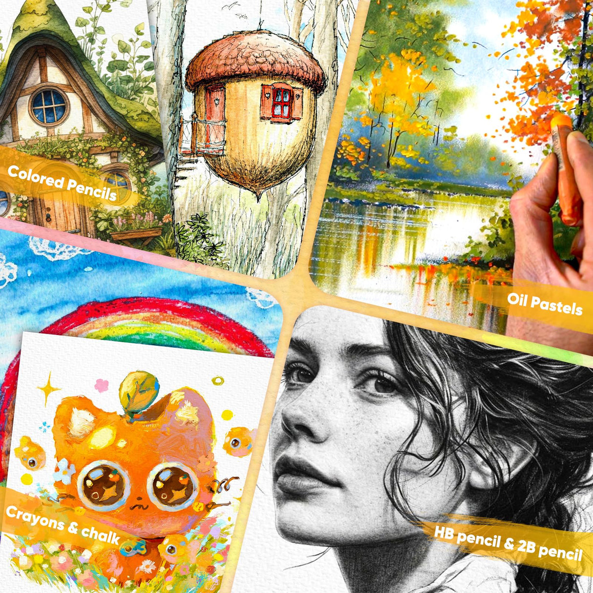 Watercolor Paper Pad, 9"x12" Water Color Paper, Easter Gifts, 20 Sheets Artist Drawing Sketch Book, 140lb/300gsm Art Supplies for Kid Adult, Watercolor Paint Set, Canvas Painting, Journal, Class Stuff Donyang