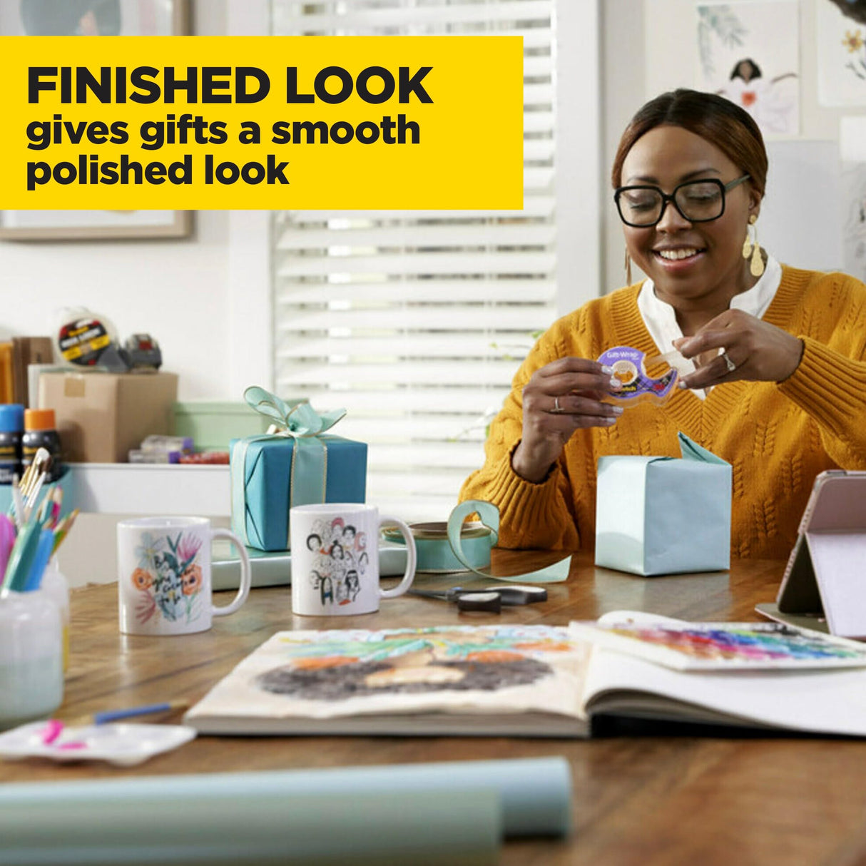 Scotch Gift Wrap Tape, Invisible, 0.75 in. x 650 in., 6 Dispensers/Pack, Create Halloween Crafts Scotch