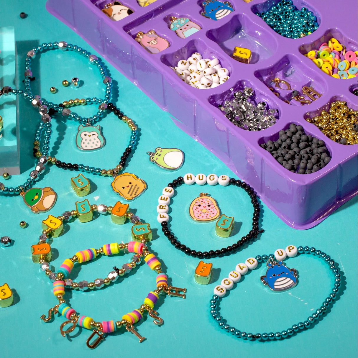 Squishmallows Original Bracelet Design Set, Cute & Friendship Bracelet Kit, Jewelry Making Kit, Charm Bracelet Making Kit, Beading & Jewelry Making, Friendship Bracelet Making Kit Squishmallows