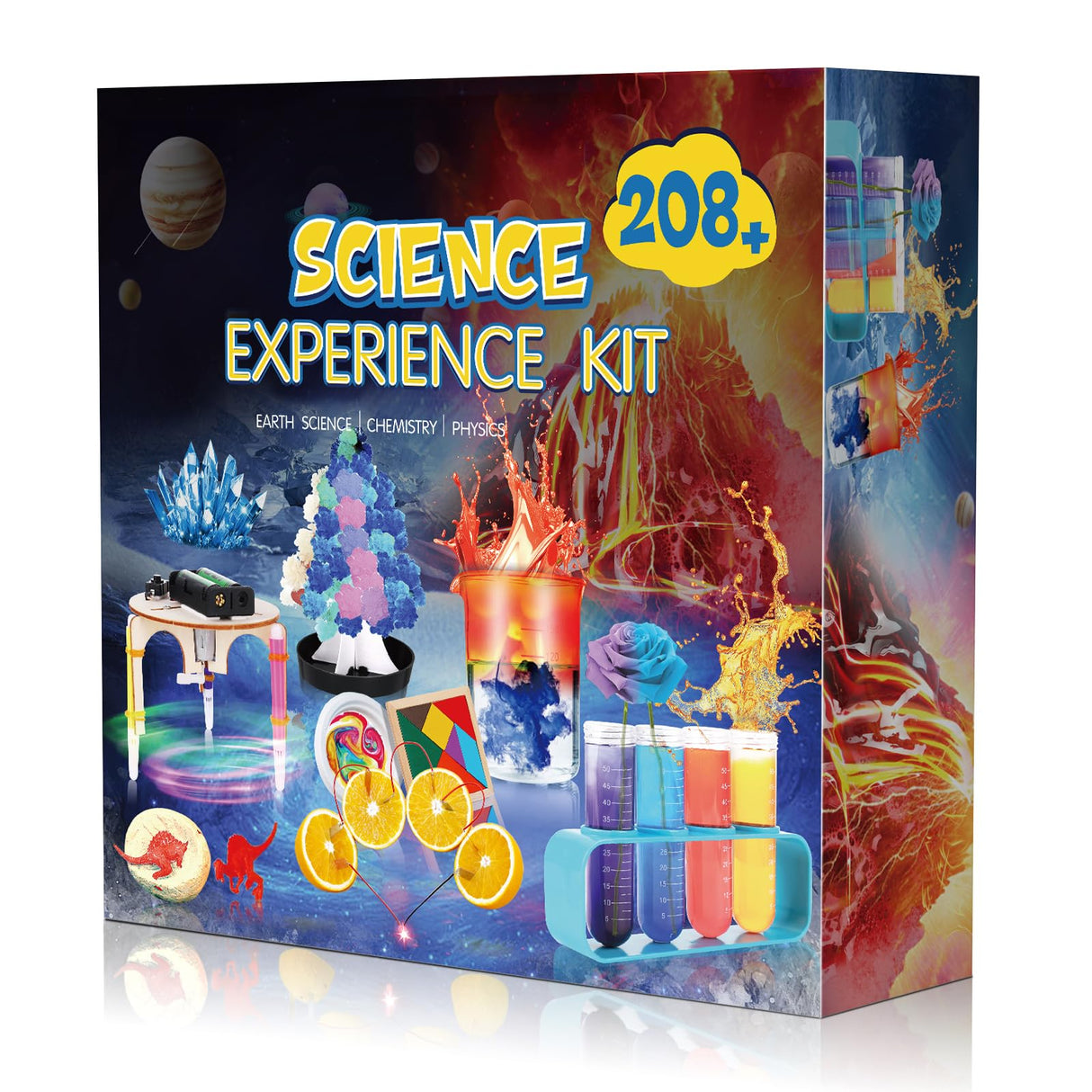 208+ Science Experiments - Science Kits for Kids Age 5-7-8-12, S.T.E.M Preschool Learning Educational Toys, Volcano Chemistry Set Scientist Set, Halloween Christmas Birthday Gift Ideas for Boys Girls Mestown