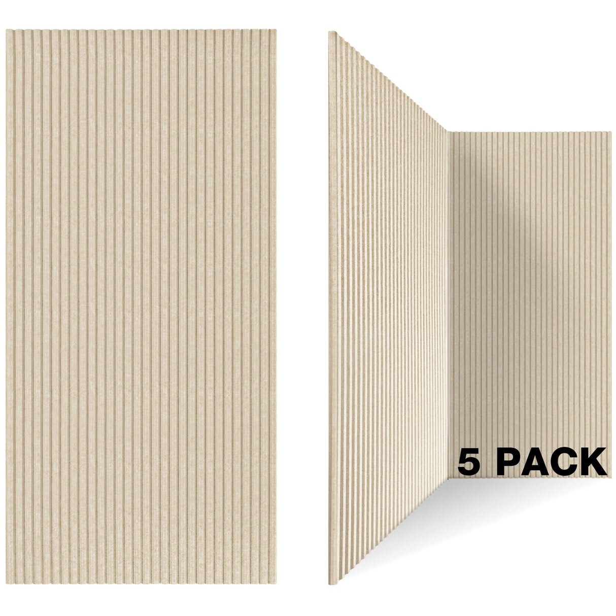 5 Pack Acoustic Panels,47.2x23.6x0.4 inch Acoustical Wall Panels,Large Soundproof Panels,Self-Adhesive Sound proof panels for walls,Acoustic Treatment for Recording Studio&Office Vertical,Camel EVENRISING