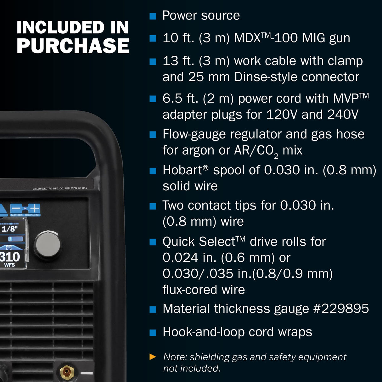 Miller 907693 Multimatic 215 Multiprocess Welder - Versatile Multi-Process MIG, Flux-Cored & TIG Welder Machine - Portable Welding Machine with Wire Feeder, MIG Gun & Multi-Voltage Plug for 120V&240V Miller