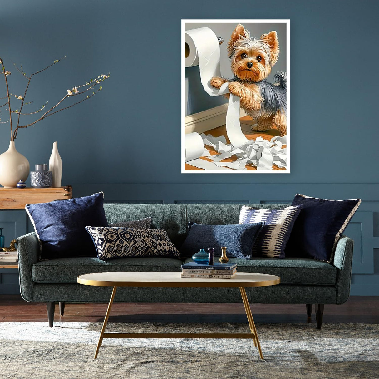 Canrichshop Little Puppy 5D Diamond Painting for Adults,Diamond Art Kits for Beginners,Cute Dog Round Full Drill Diamond Dot for Home Wall Decor 12X16 inch Canrichshop