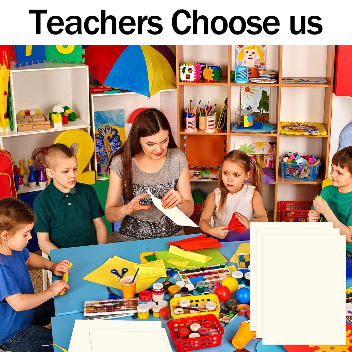 24 Sheets Cream Cardstock 8.5 x 11 Off White Paper, Goefun Ivory Card Stock Printer Paper for Cards Making, Office Printing, Certificate Goefun