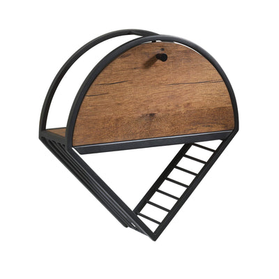 Sauder Boulevard Cafe Hanging Night Stand/Book Shelf, L: 17.99" x W: 5.12" x H: 18.11", Black Finish