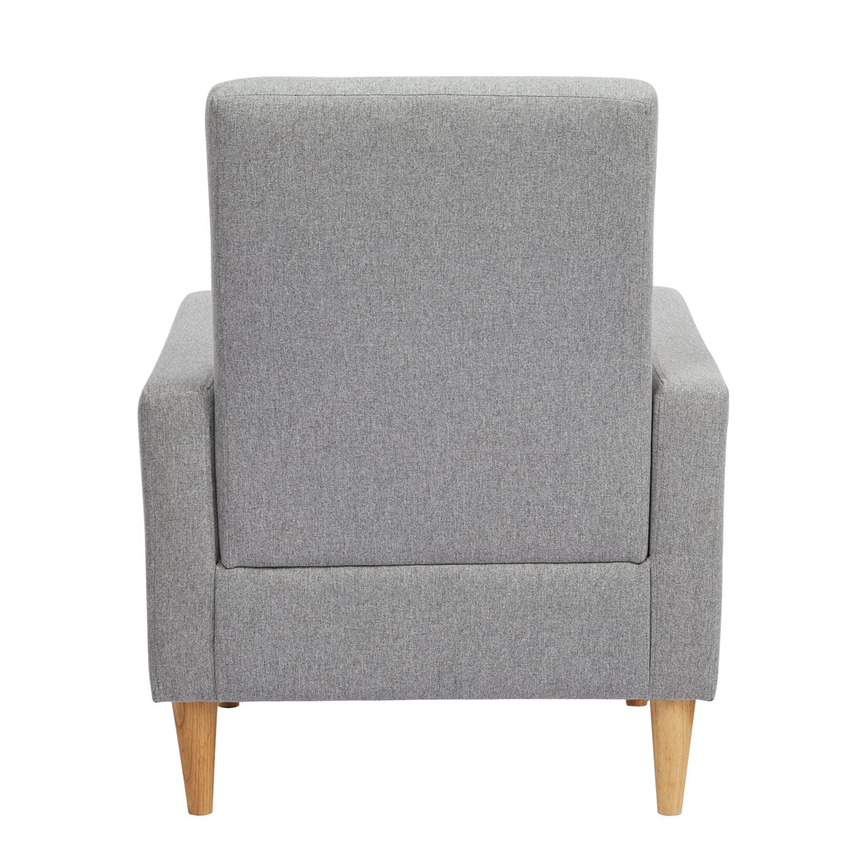 COLAMY Modern Upholstered Accent Chair Armchair with Pillow, Fabric Reading Living Room Side Chair,Single Sofa with Wood Legs, Light Grey COLAMY