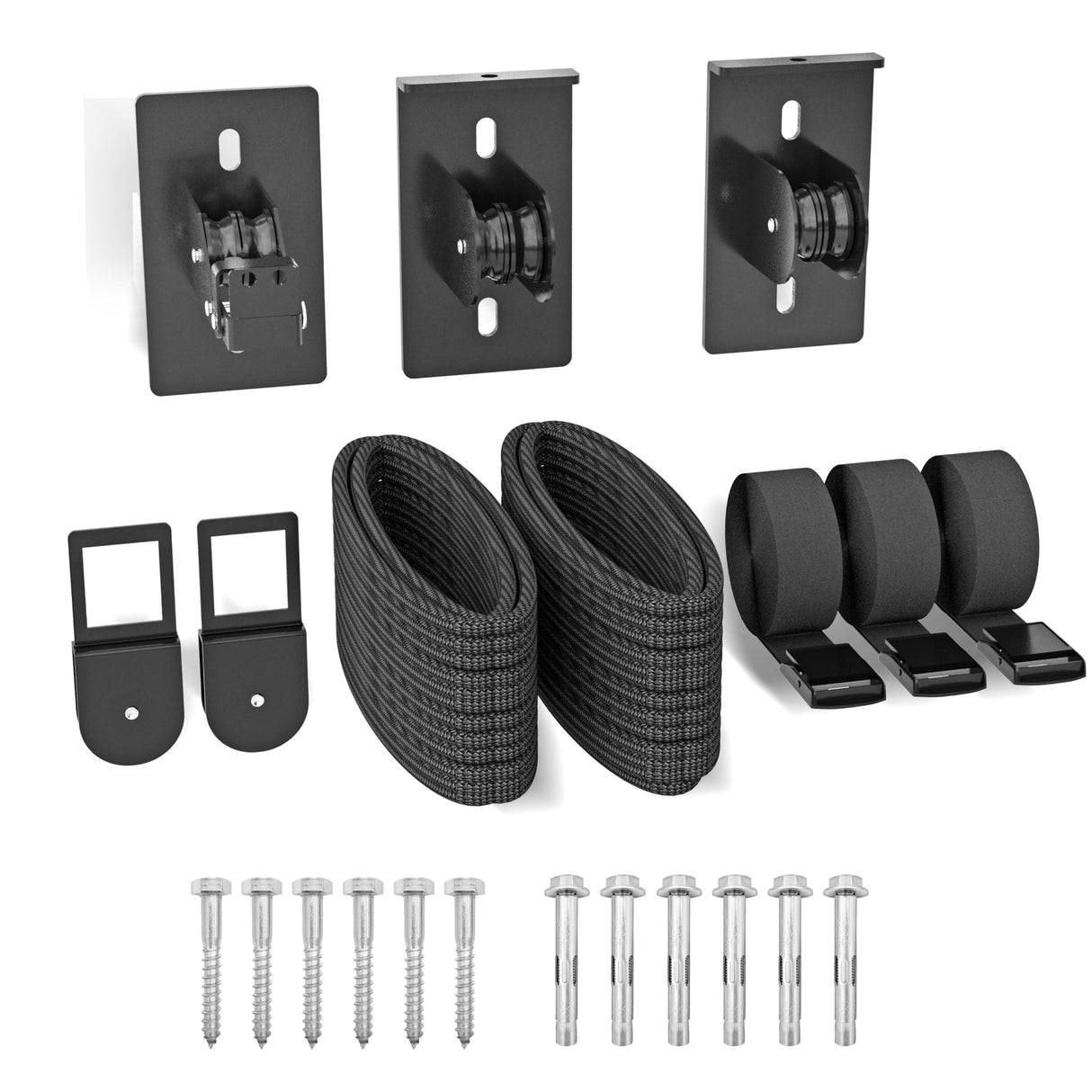 TRUSOON 2025 Upgrade Kayak Storage Hoist for Garage Ceiling, Heavy Duty Kayak Pulley System, Hold Up to 150 lbs Capacity, Canoe Garage Lift Storage System, Fit 10-14 Foot Ceilings, Black TRUSOON