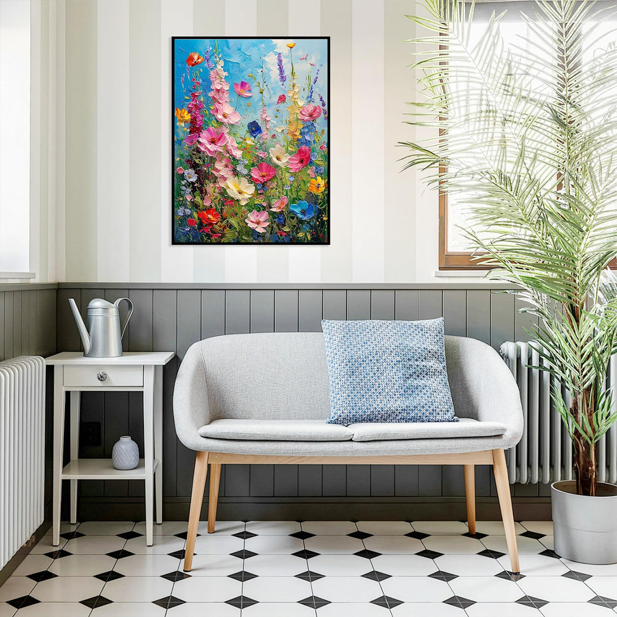 Hutarosl Wild Flowers Diamond Art Kits for Adults - Flowers Diamond Painting for Adults, Flower Gem Painting for Adult and Crafts Home Decor 12x16inch Hutarosl