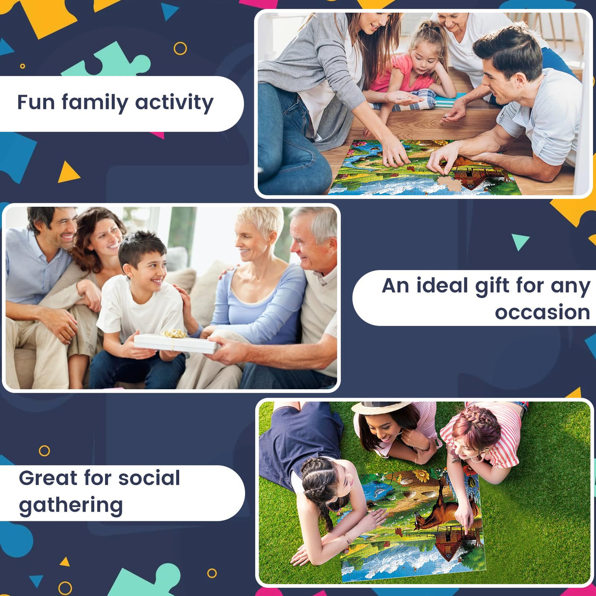 300 Pieces Puzzles for Adults Horse Puzzles Games Brain Teaser Thick Paper Animals Puzzles Pieces Fit Together Challenging Puzzles for Adult Children Elderly Gift Toy 20.5 x 15 in WSCXSC