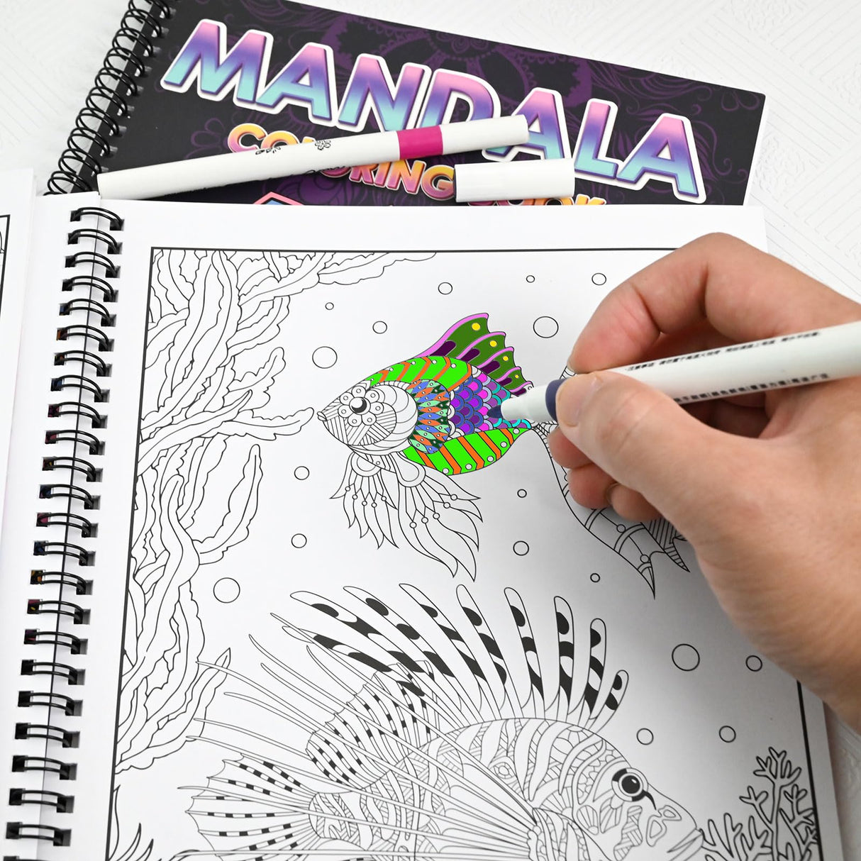 Ilyever 3 Pack Adult Stress Relief Coloring Book,60 Page Mandalas,Animal & Flower Patterns,Spiral Bound Women Coloring Books for Mindfulness & Relaxation for Christmas,Birthday&Holiday Party Gifts ilyever