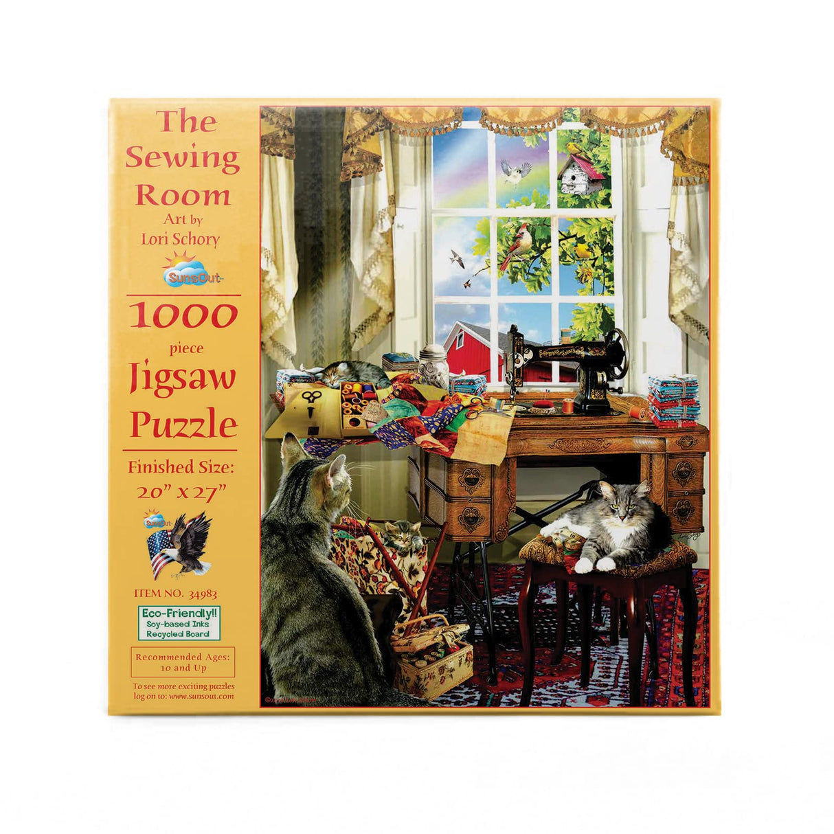 SUNSOUT INC - The Sewing Room - 1000 pc Jigsaw Puzzle by Artist: Lori Schory - Finished Size 20" x 27" - MPN# 34983 SunsOut
