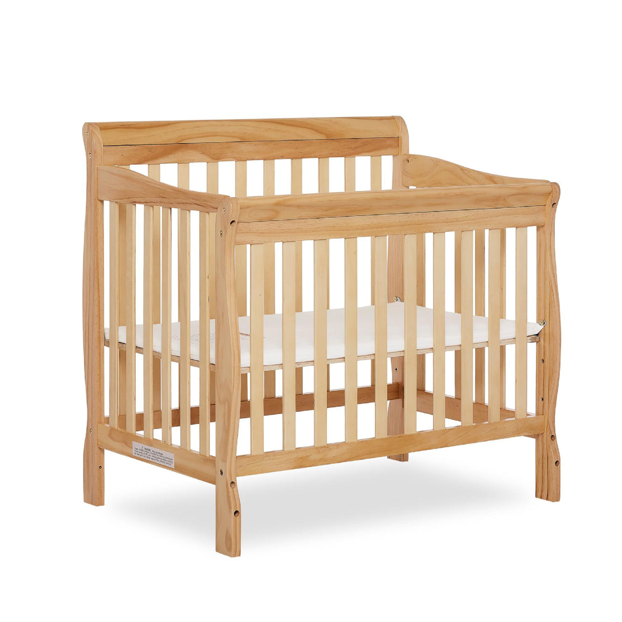 Dream On Me Aden 4-in-1 Convertible Mini Crib In Natural, Greenguard Gold Certified, Non-Toxic Finish, New Zealand Pinewood, With 3 Mattress Height Dream On Me