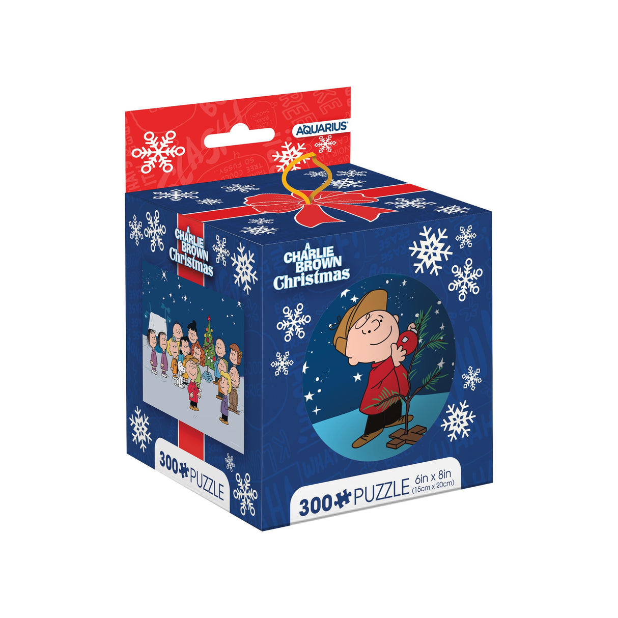 AQUARIUS Charlie Brown Christmas 300 Piece Jigsaw Puzzle in Tin Globe (3.25 x 3.25) - Officially Licensed Peanuts Merchandise & Collectibles - Puzzle 8 x 6 Inches AQUARIUS