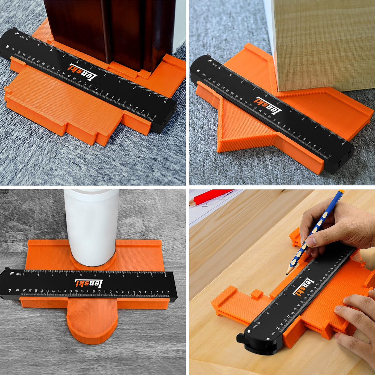 Lenski Contour Gauge Tool With Lock, Super Gauge Shape and Outline Tool for Corners and Contoured, Woodworking DIY Tools for Men Husband Dad Lenski