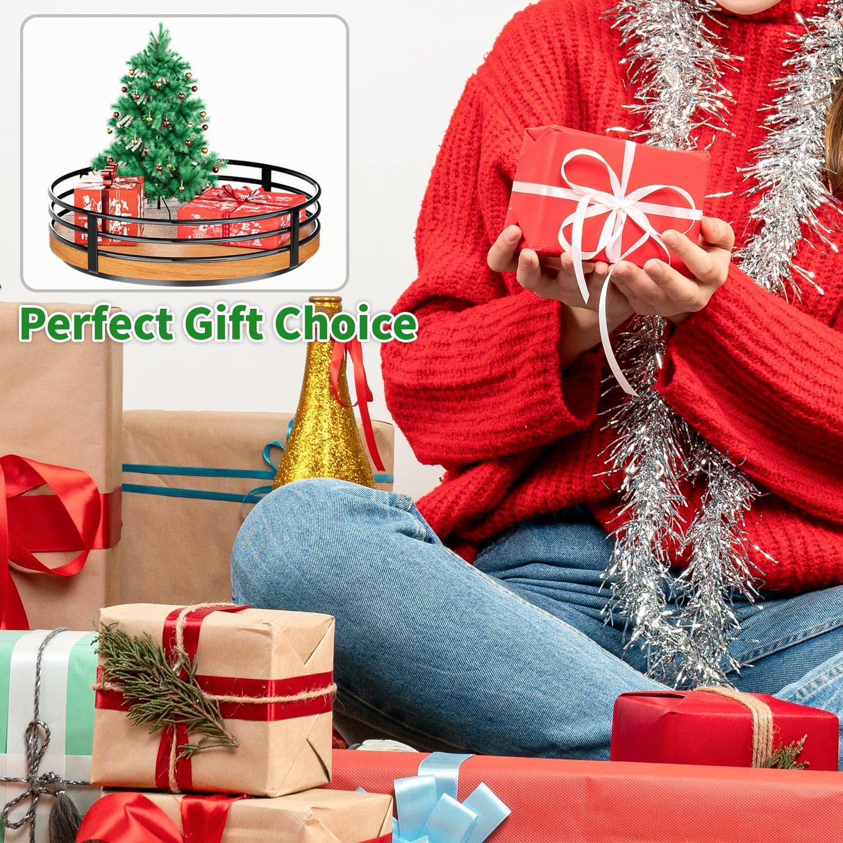 10" Lazy Susan Turntable Organizer - Wood Round Lazy Susan for Cabinet Kitchen Countertop Dining Table Pantry Cupboard Bathroom Coffee Bar Storage Home Decor OVICAR