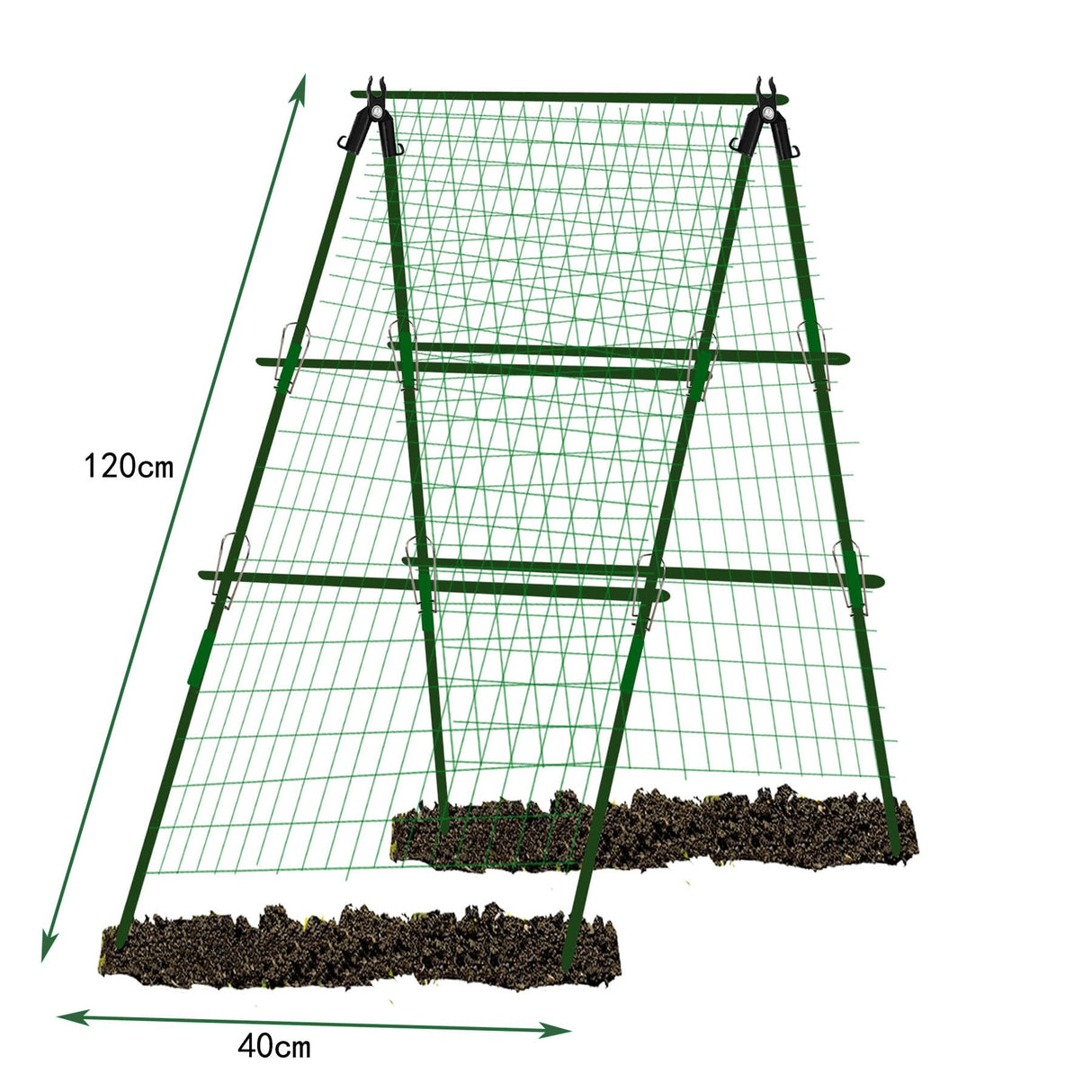 Cucumber Trellis Garden Trellis Arch Trellis, Tall Metal Trellis for Climbing Plants Support Vegetable Peas Fruit Vine Outdoor A-Frame Trellis (Green) 7Queen