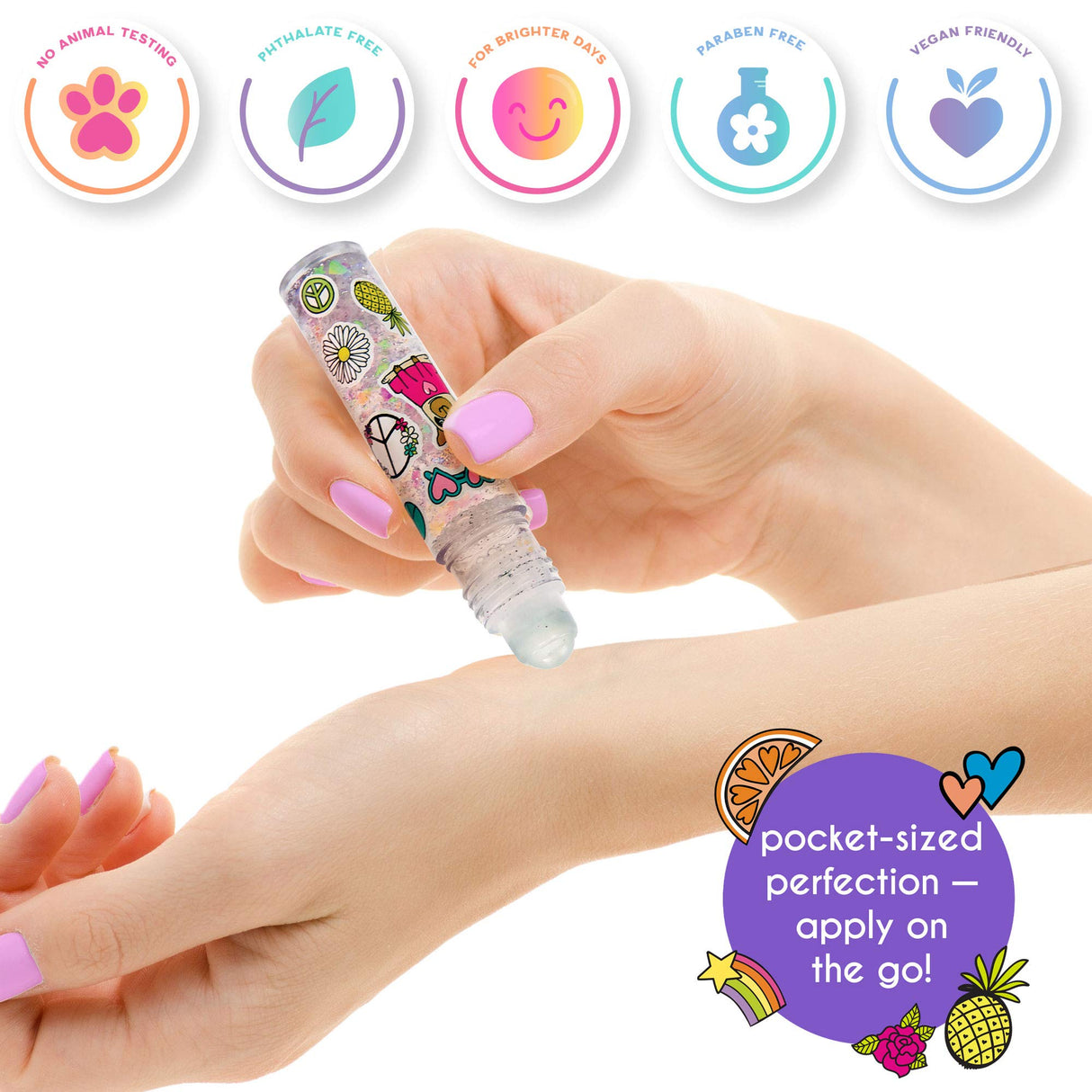 Just My Style Glitter Roller Perfume by Horizon Group USA Multi-color, 10 x 9 x 13.5 Just My Style