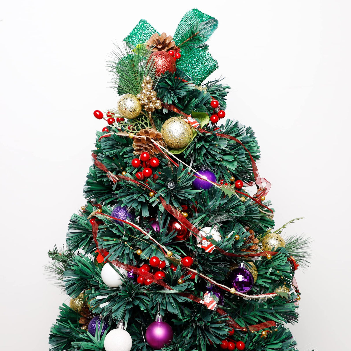 winemana 3 Pack 16.4 Ft Christmas Beads Ribbon, Christmas Tree Trim Rope with Santa Claus Snowman, Xmas Decorations for Garland, Wreath, Gift Wrapping, DIY Crafts Ornaments, Wedding Party Decor winemana