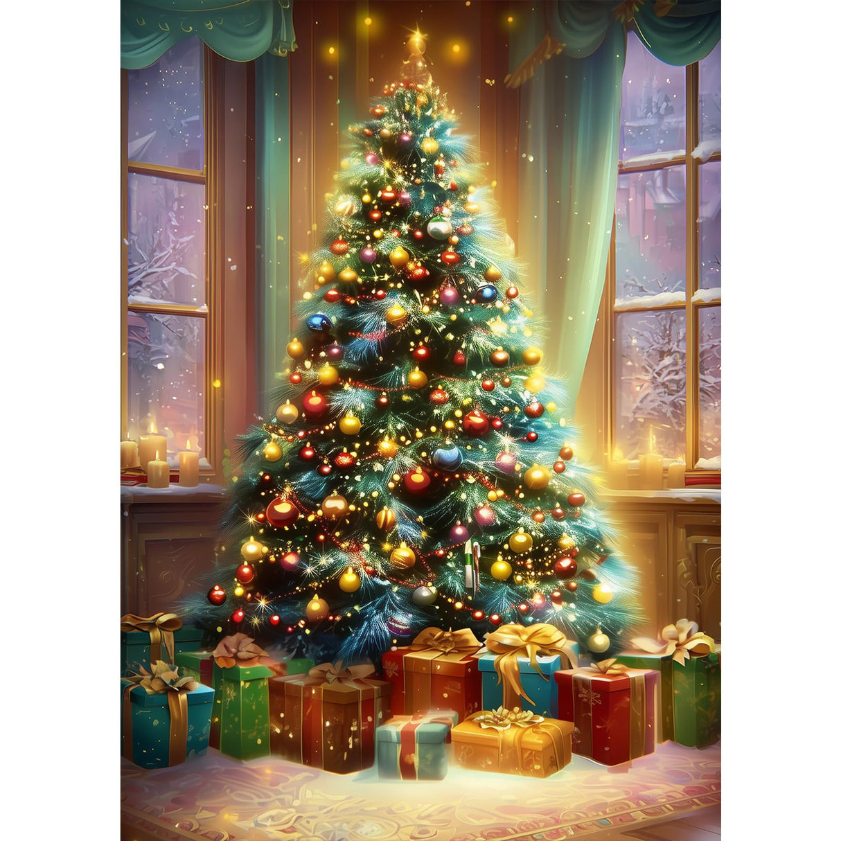 CEOVR Christmas Tree Diamond Art Kits for Adults, Christmas Diamond Painting Dots 5D DIY Full Drill Gem Art, Adult Crafts Kits Arts and Crafts, Wall Decor for Home Office 12x16in CEOVR