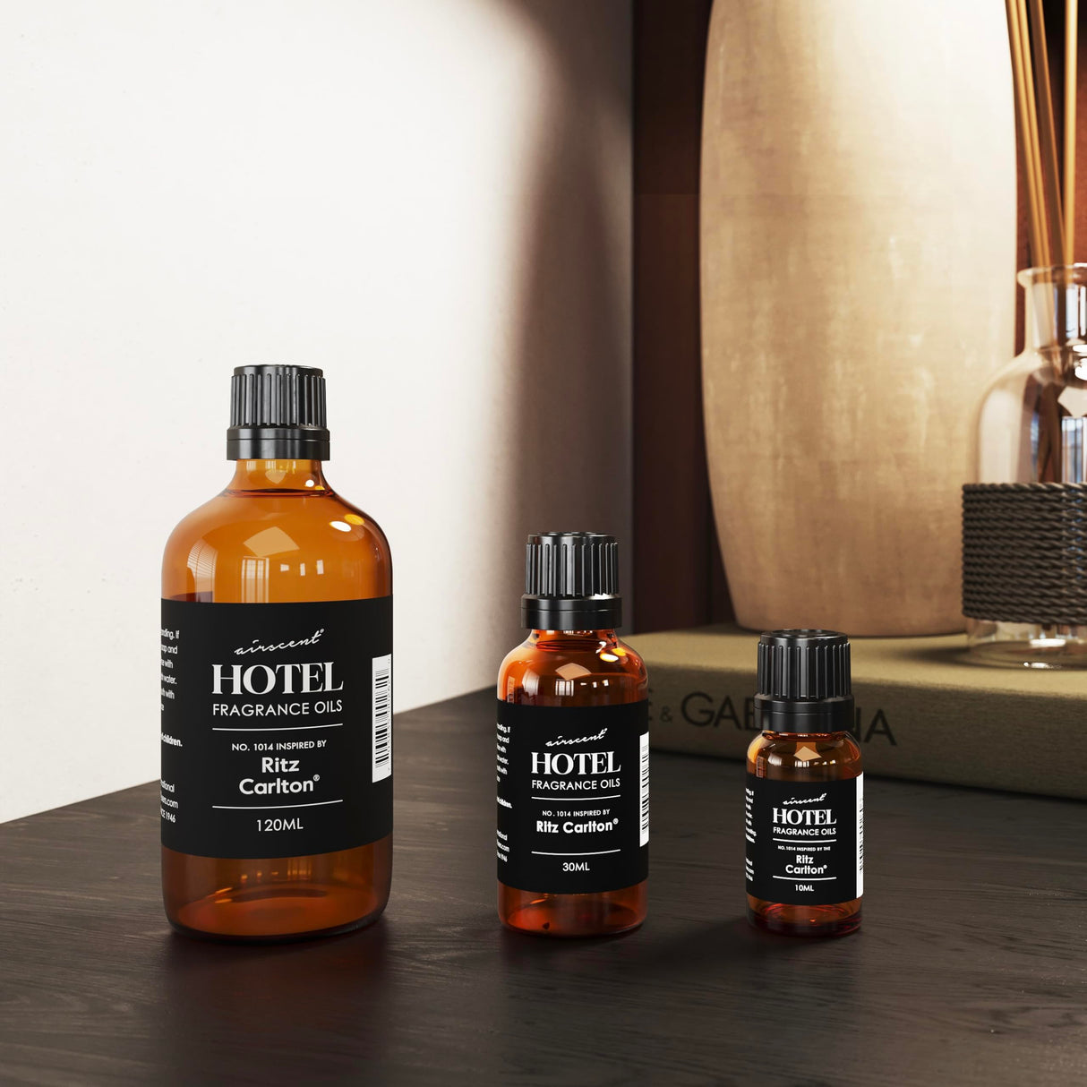 AirScent Hotel Diffuser Oil Inspired by The Ritz Carlton Hotel Scent - Premium Fragrance Oil No. 1014 for Ultrasonic and Waterless Diffusers and Crafting - 10 mL, 0.34 fl oz Glass Dropper Bottle Air-Scent