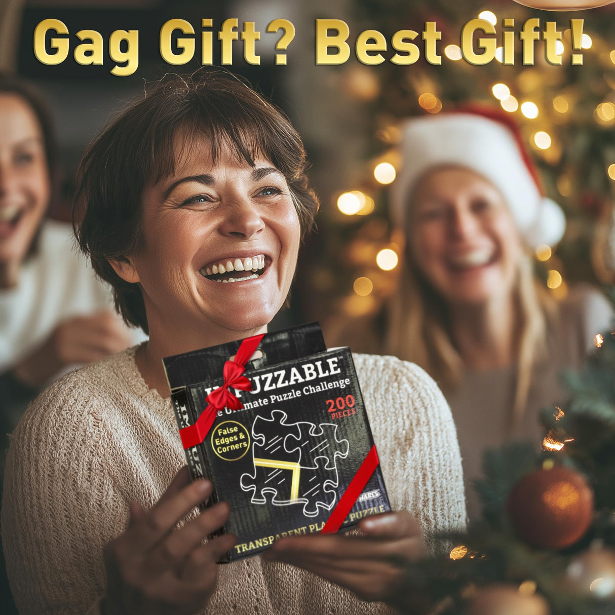 Funwares ImPuzzable Insanely Impossible Puzzle: Clear Acrylic Jigsaw Puzzle for Adults, Every Piece Unique, False Edges, False Corners, Hardest Puzzle for Adults, White Elephant Gift! 200 Piece Puzzle Funwares