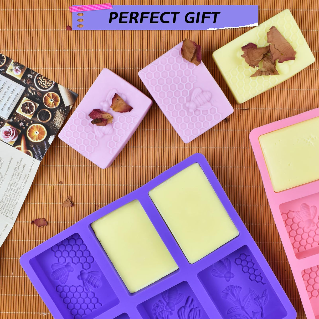 Artcome DIY Soap Making Kit – Molds, Measuring Tools & Packaging for Handmade Soaps - DIY Soap Making Tools for Beginners & Professionals - Ideal for Gift Artcome