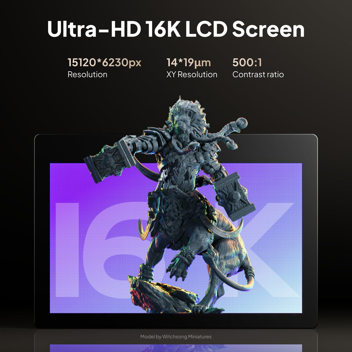 ELEGOO Saturn 4 Ultra 16K Resin 3D Printer MSLA, Smart Tank Heater, High Printing Speed to 150mm/h, AI Camera with Light, Built-in Wi-Fi, Large Print Size 211.68×118.37×220mm³ ELEGOO