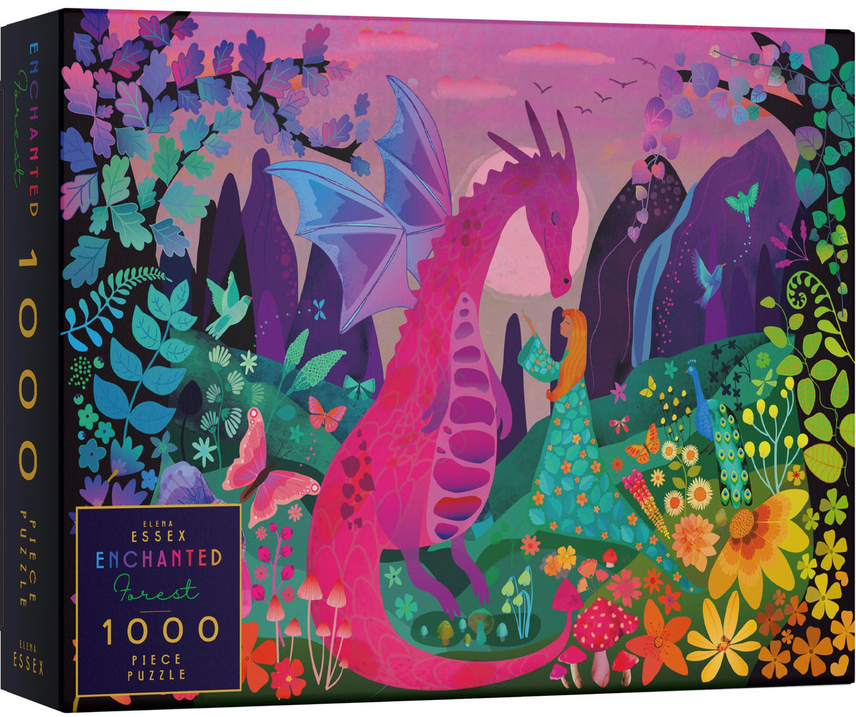 Elena Essex Puzzles for Adults 1000 Pieces - Enchanted Forest | Jigsaw Puzzles | 1000 Piece Puzzle for Adults | Cool Magic Dragon Puzzle | 20x28inches Elena Essex