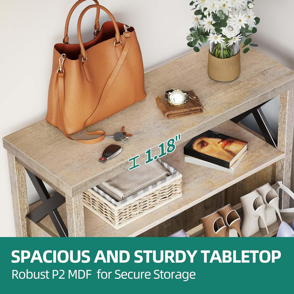 YITAHOME Shoe Cabinet with 2 Flip Drawers, Entryway Shoe Storage Cabinet with Open Shelves, Free Standing Hidden Shoe Rack Storage Organizer for Entryway/Hallway/Closet YITAHOME