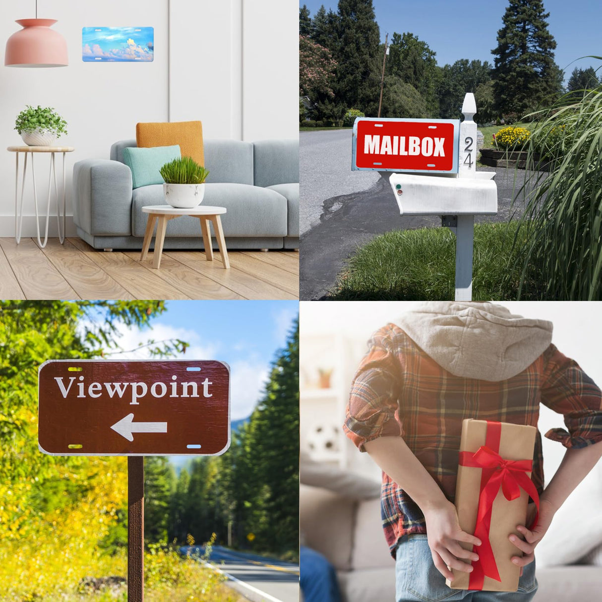 Nicunom 15 Pack Sublimation License Plate Blanks, Metal Aluminum License Plate Tag, Sublimation Car Tag, Automotive License Plates for DIY Picture Custom Design Nicunom