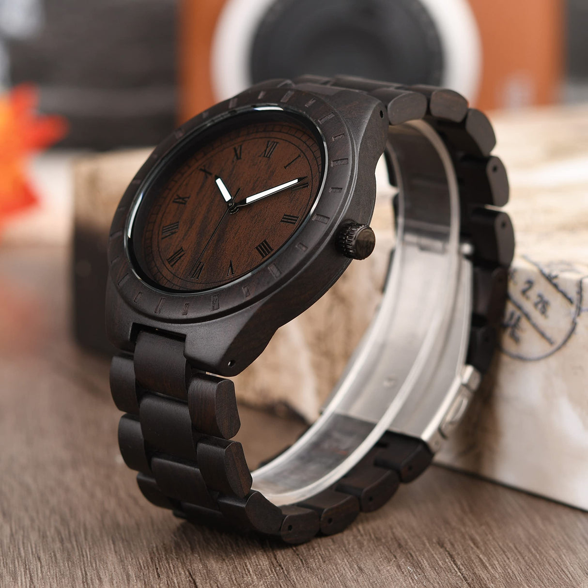 Personalized Wood Watch Engraved Casual Wooden Watch for Husband Dad on Birthday Anniversary Father's Day LMWOOD