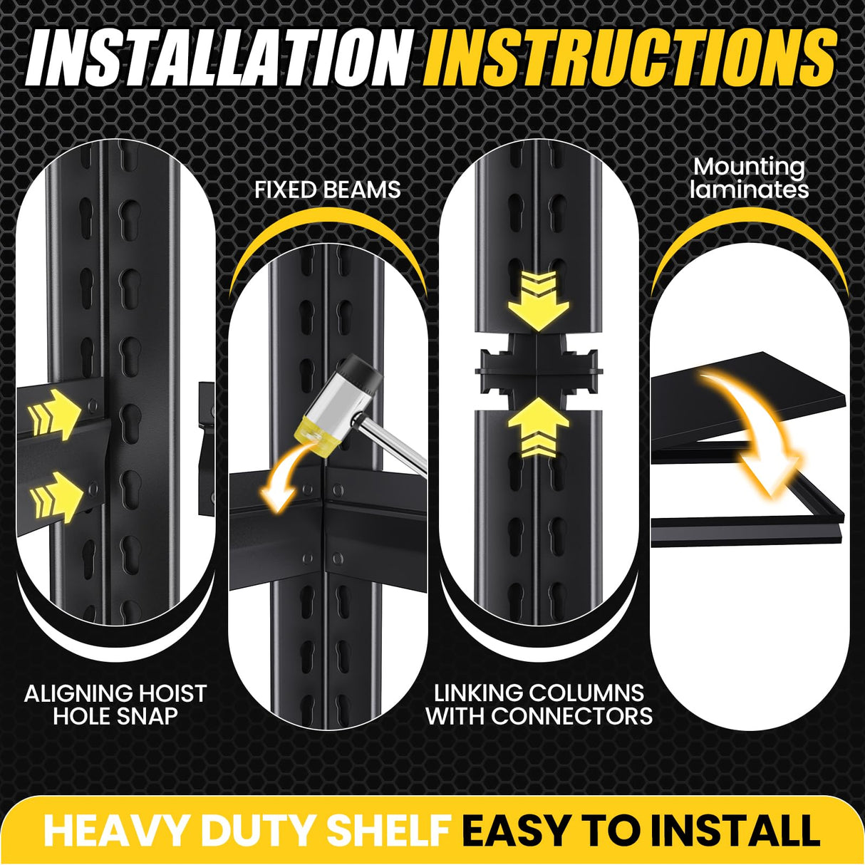 CVGFDR 5-Tier Garage Shelving Heavy Duty, 3000LBS Metal Shelving Unit, Adjustable Garage Storage Shelves, Easy Assembly Steel Shelving, Utility Storage Rack Shelf for Warehouse, 72”H*45.7”W*20”D CVGFDR