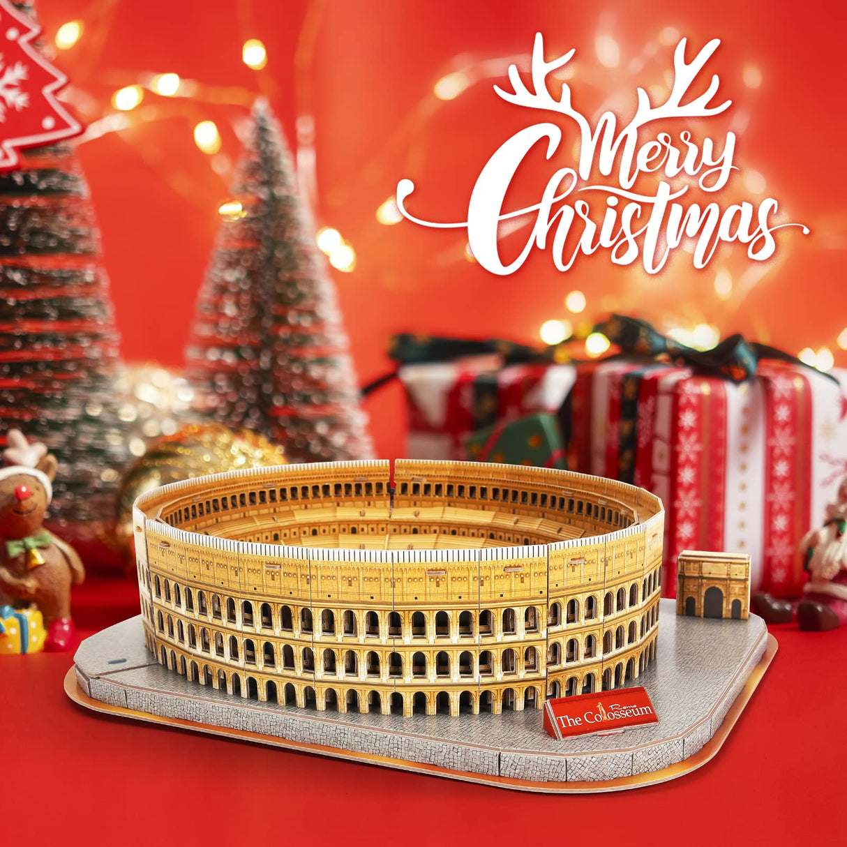 CubicFun 3D Puzzle for Adults Kids Rome Colosseum Jigsaw Italy Architecture Model Kits DIY Toys with Booklet Birthday Gift for Boys Girls Age 8+, 131 Pieces Valentine's Day Gift Easter Gifts Puzzles CubicFun