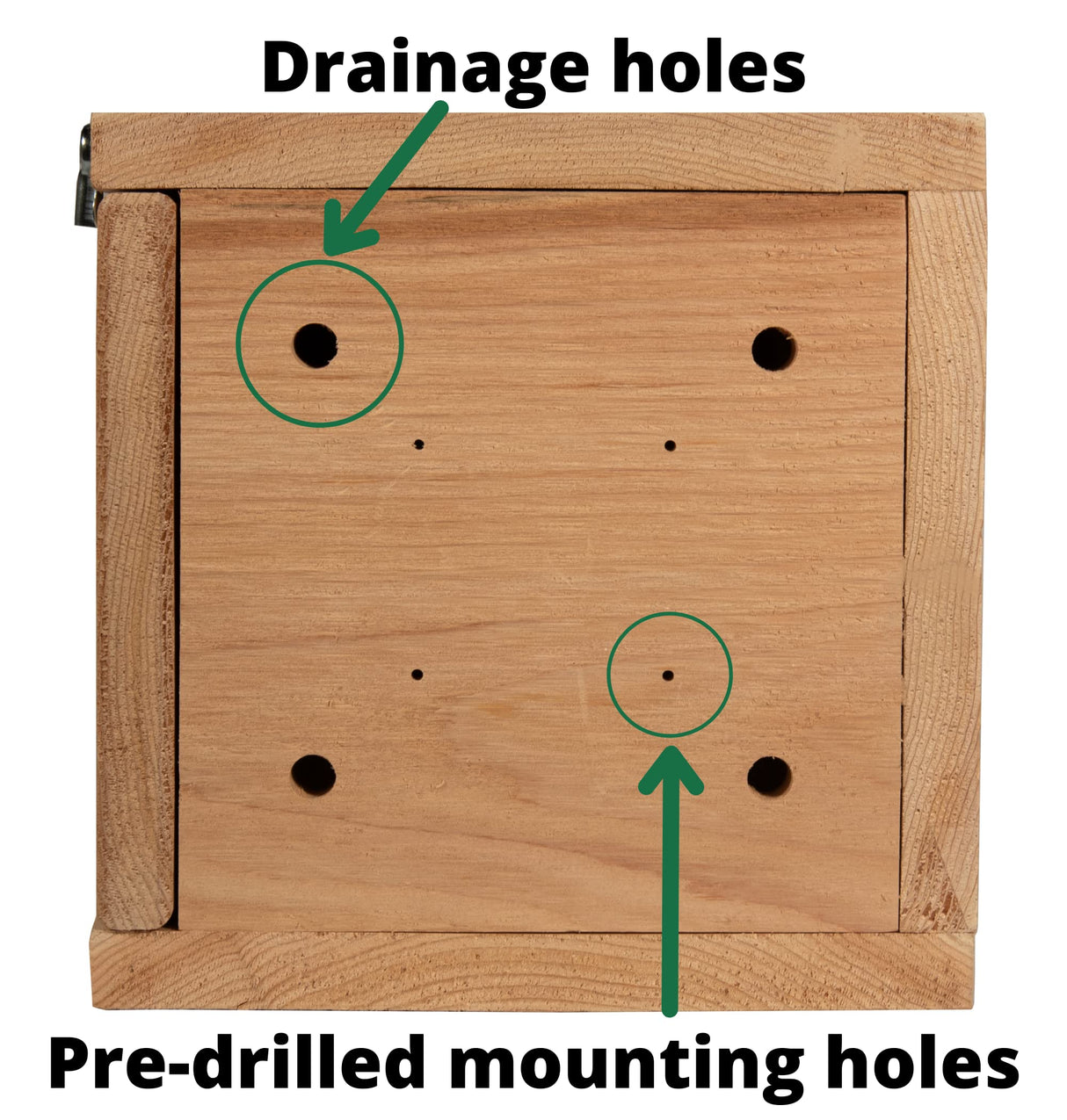 JCs Wildlife Cedar Wood Duck Nesting Box with Poly Lumber Roof - Mount in or at The Water's Edge to Attract Wood Ducks Nearby - Equipped with Clean Out Door and Drainage Holes (Green) JCs Wildlife