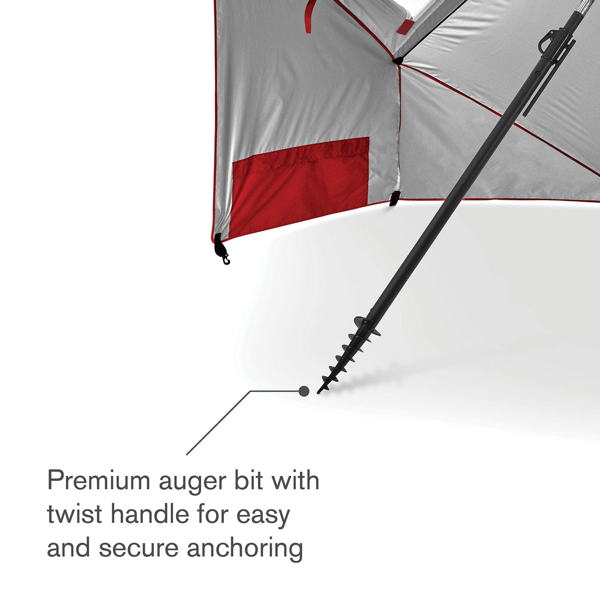 Sport-Brella Premiere UPF 50+ Umbrella Shelter for Sun and Rain Protection (8-Foot, Gray) Sport-Brella