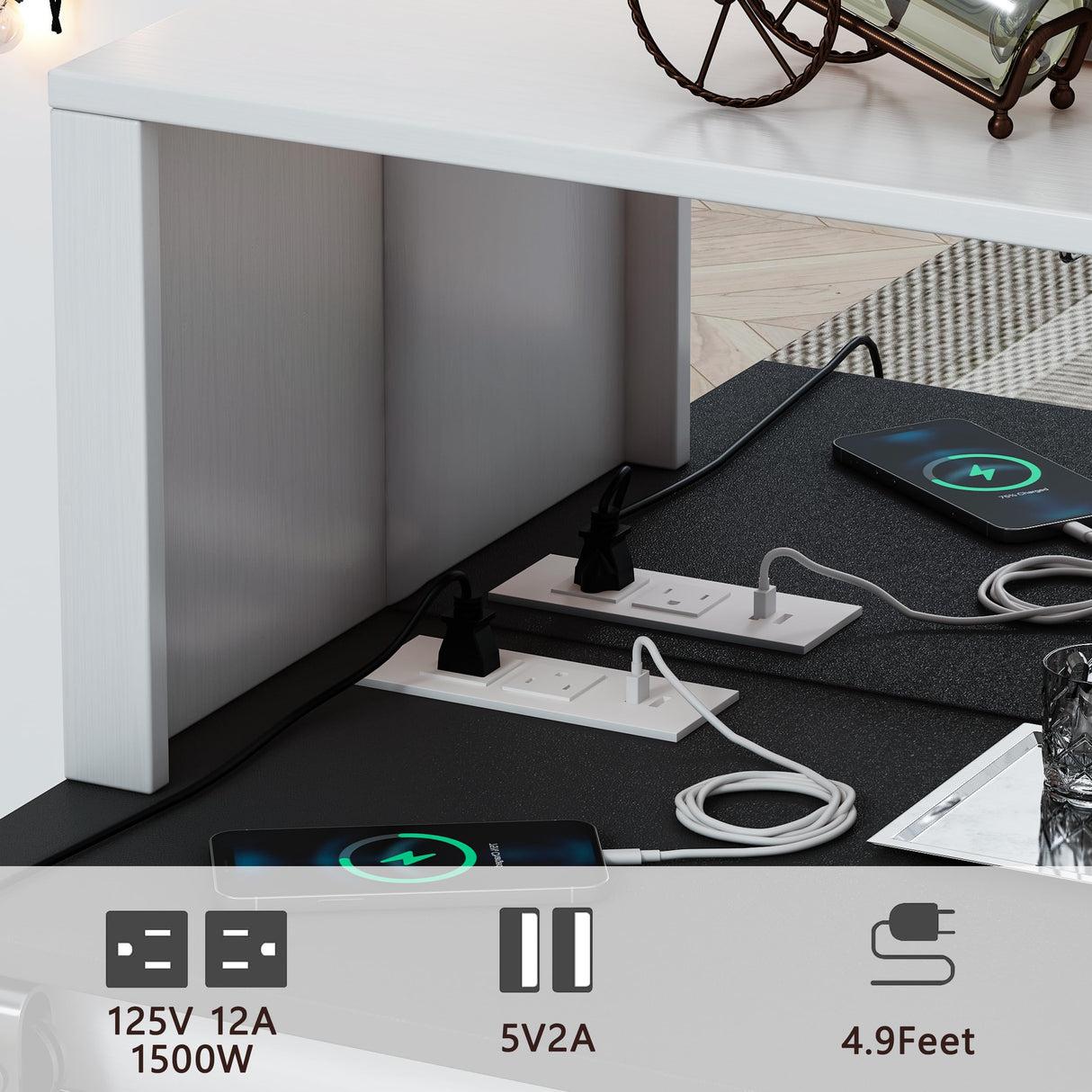 Wine Bar Cabinet with LED Strip, 48" Farmhouse Wine Cabinet with 12 Wine Racks and Power Outlet, Sliding Barn Door, Liquor Cabinet with Adjustable Shelf for Dining, Living Room wanan